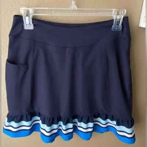 AB by Addison Bay Court Skort Skirt Navy with Ruffle XXS